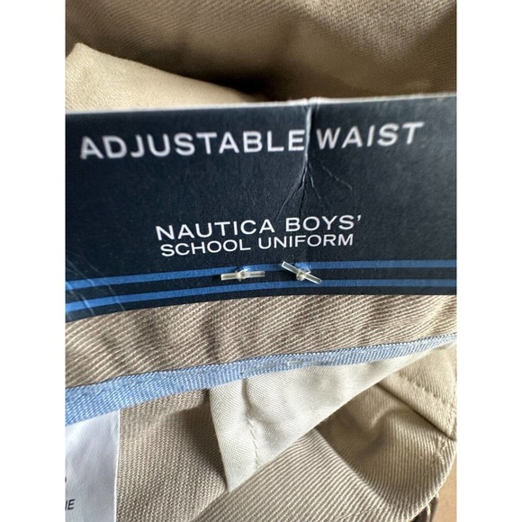 NAUTICA School Uniform Khaki Adjustable Waist size Boys 20 Regular - Picture 6 of 7